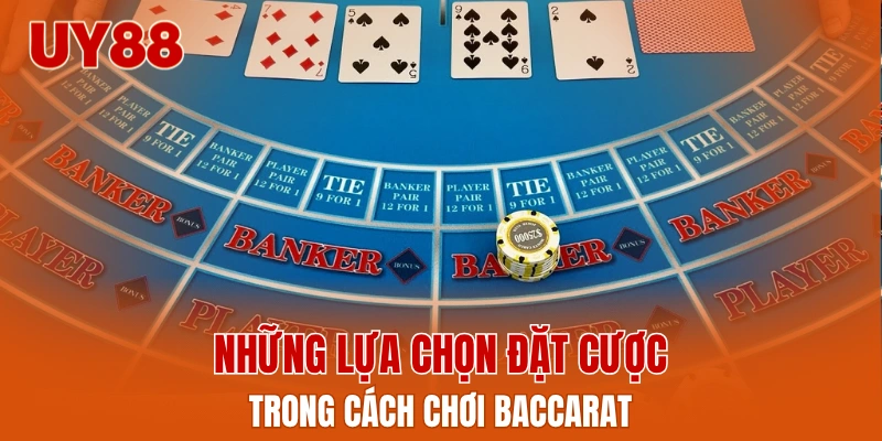 Những lựa chọn đặt cược trong cách chơi baccarat